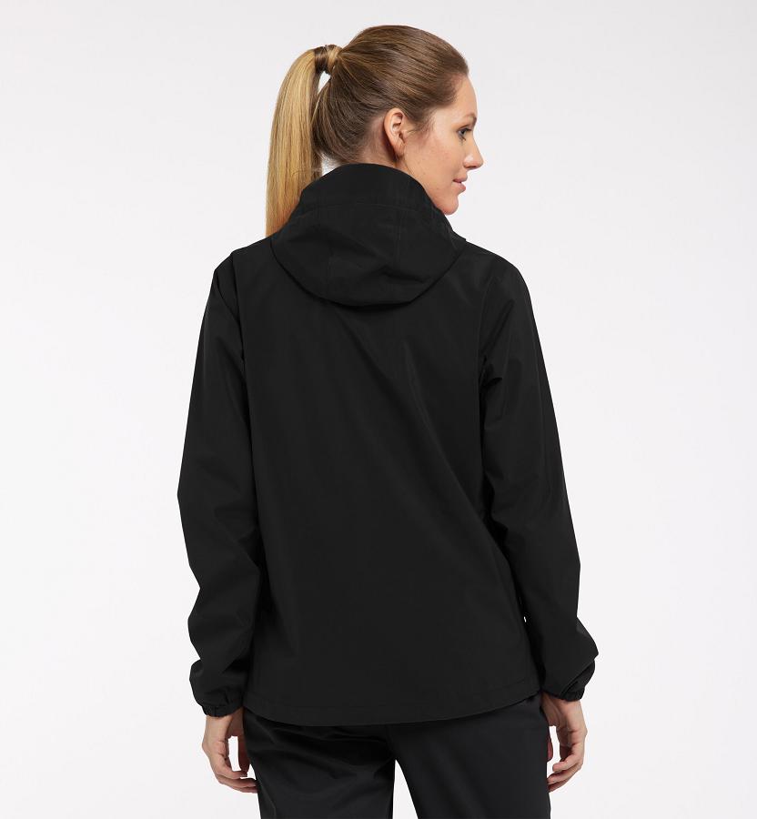 Haglöfs Womens Buteo Windbreaker Black New Zealand 07532CIQT